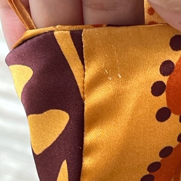 House of Harlow 1960 NWT Ruched Foliage Print Satin Slip Midi Side Slit Dress M - Picture 9 of 16